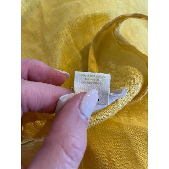 Mave Anthropologie Yellow Linen Tank Top - Picture 4 of 4